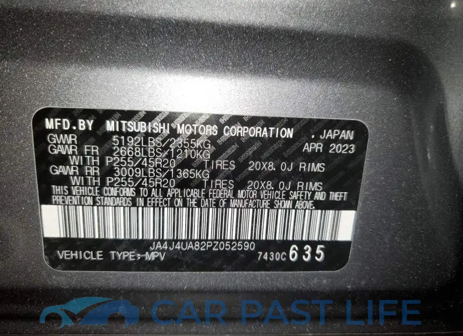 JA4J4UA82PZ052590# 13