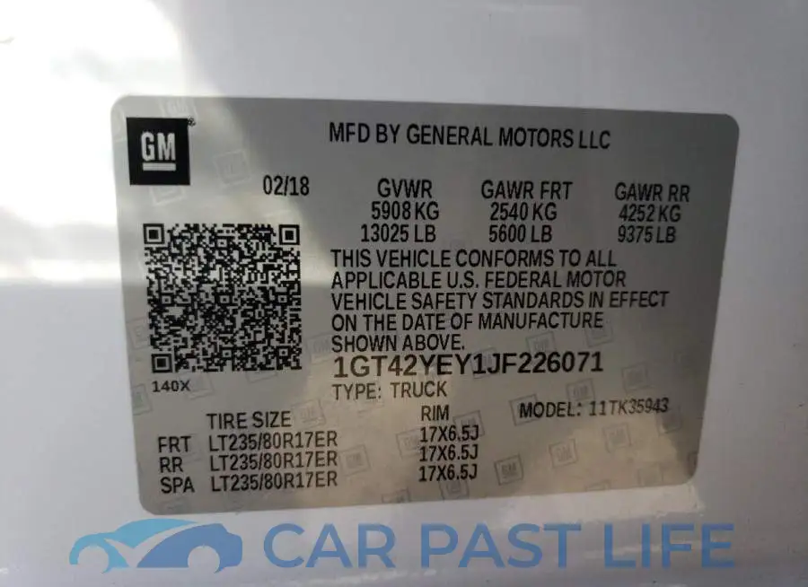 1GT42YEY1JF226071# 12