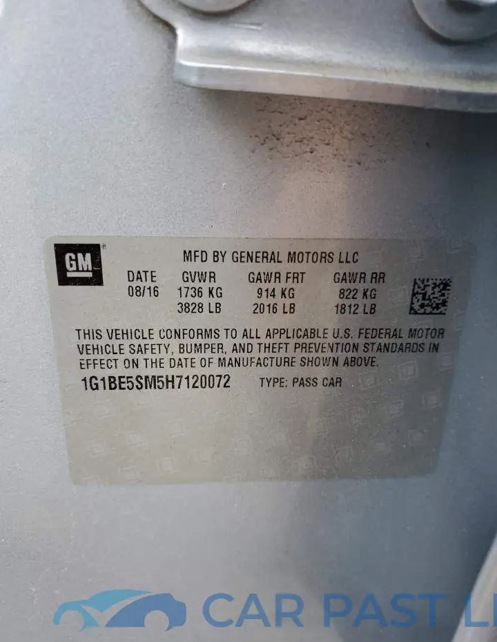 1G1BE5SM5H7120072# 12