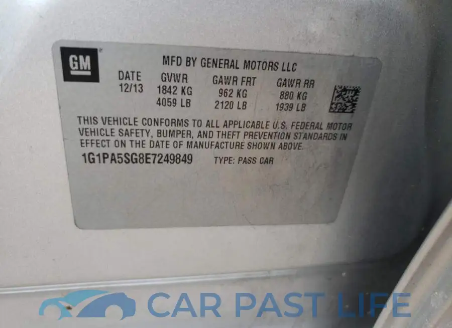 1G1PA5SG8E7249849# 12