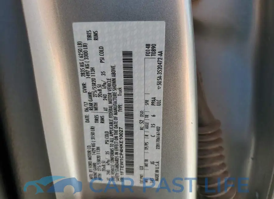 1FTEW1CP4HKE10027# 12