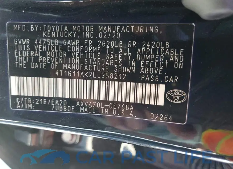 4T1G11AK2LU358212# 13