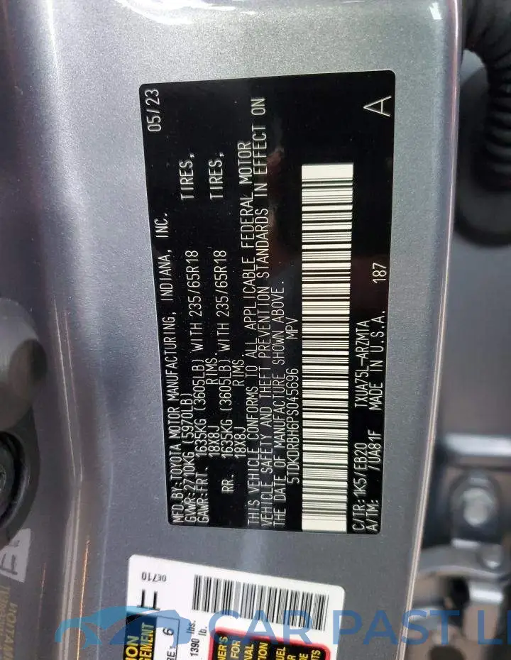 5TDKDRBH6PS045696# 13