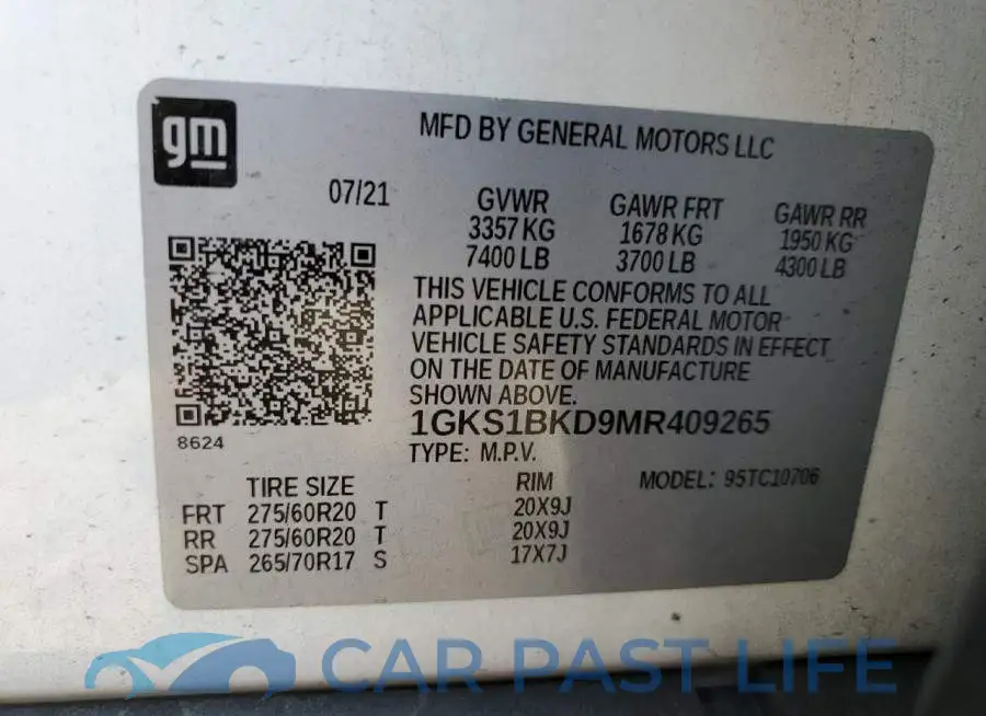 1GKS1BKD9MR409265# 13
