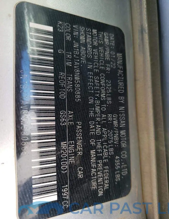 JN1BJ1AV8NW580885# 13