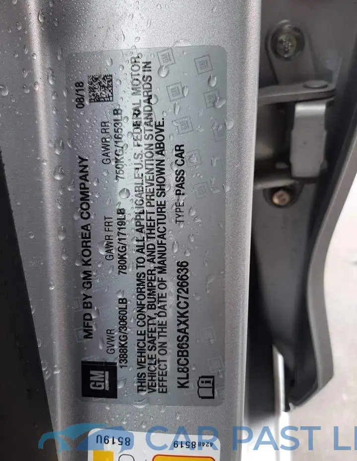 KL8CB6SAXKC726636# 12