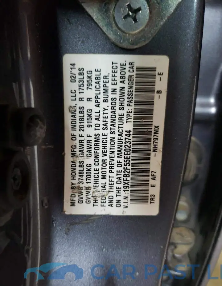 19XFB2F55EE023744# 12