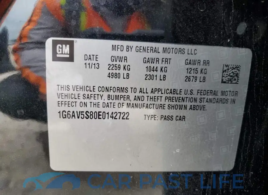 1G6AV5S80E0142722# 12