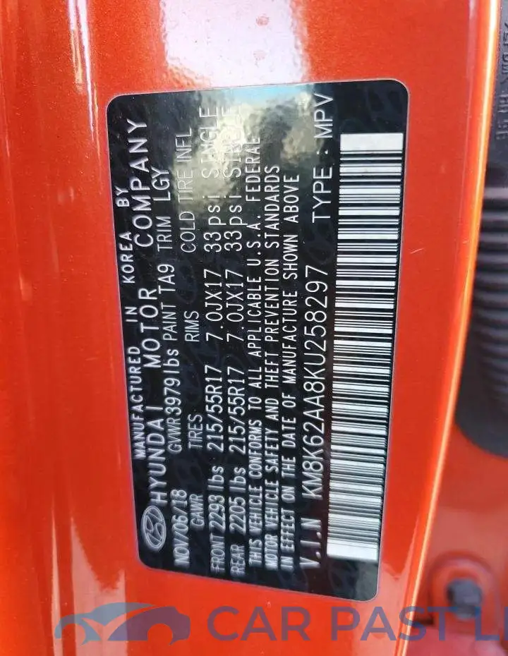 KM8K62AA8KU258297# 13
