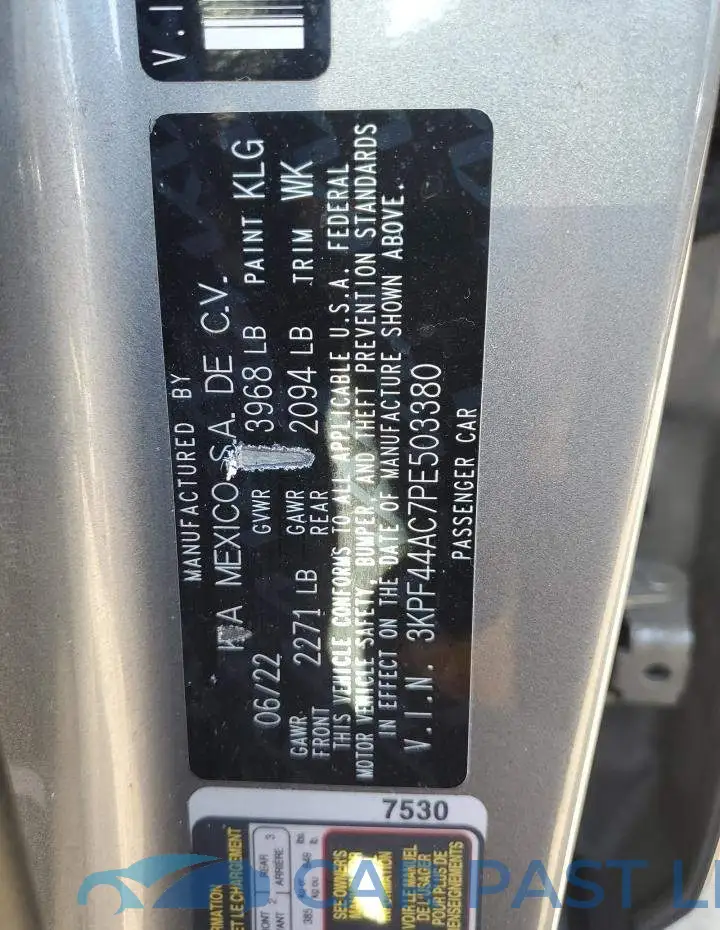 3KPF44AC7PE503380# 12