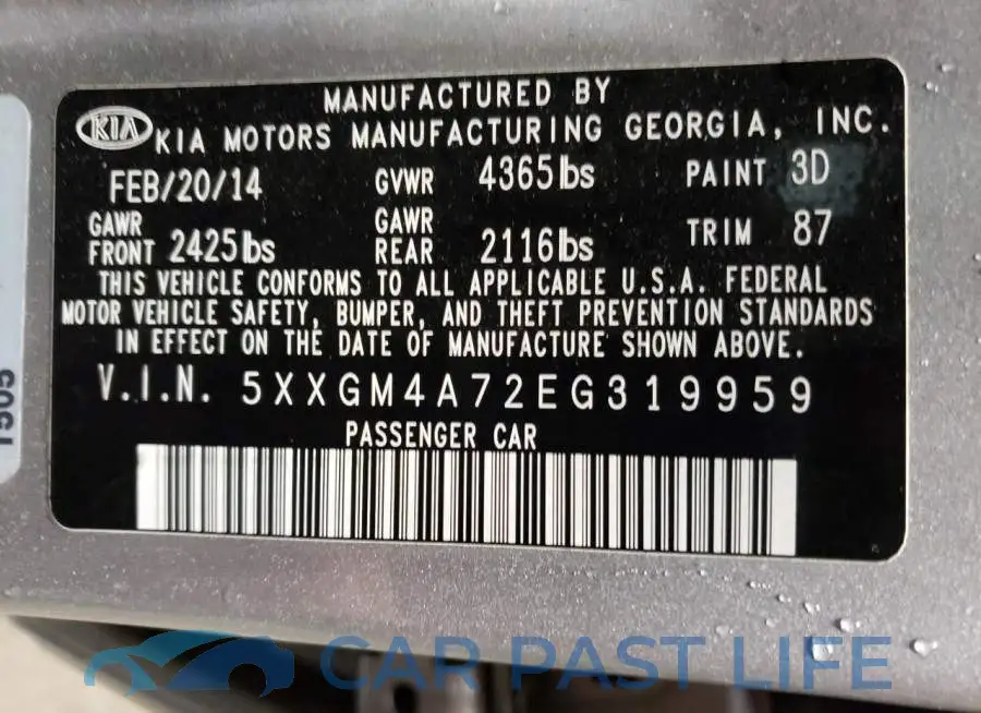 5XXGM4A72EG319959# 12