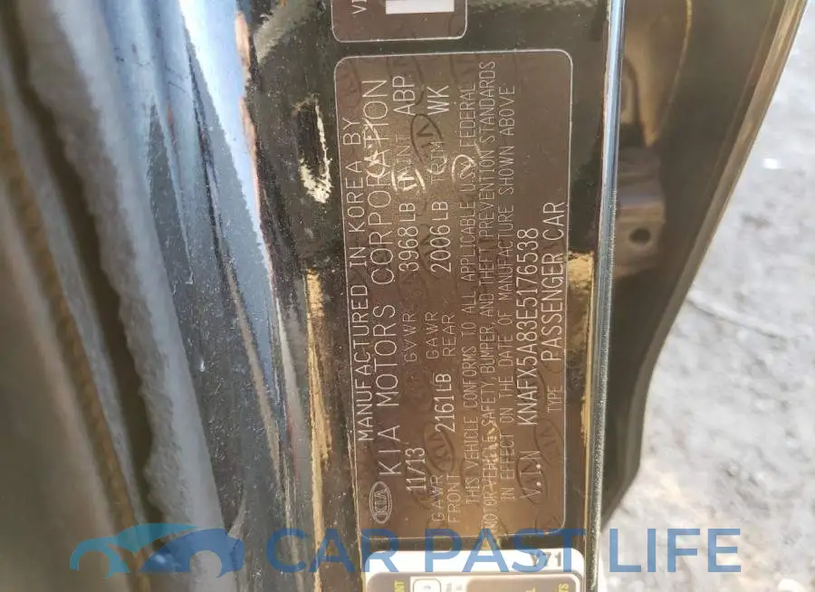 KNAFX5A83E5176538# 12