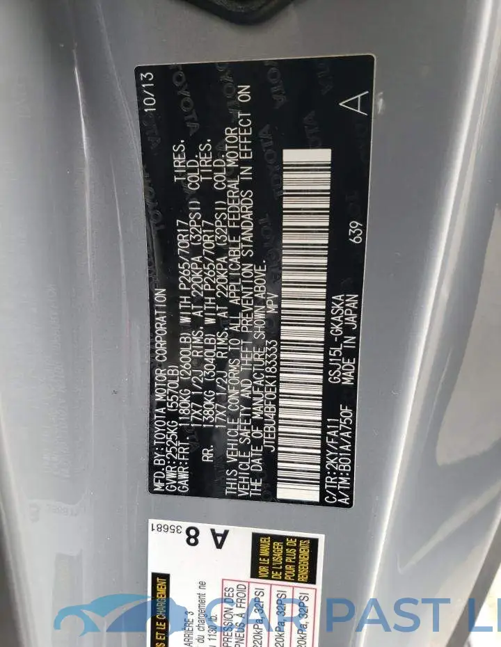 JTEBU4BF0EK183333# 12