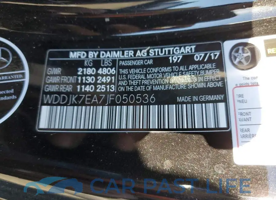 WDDJK7EA7JF050536# 12