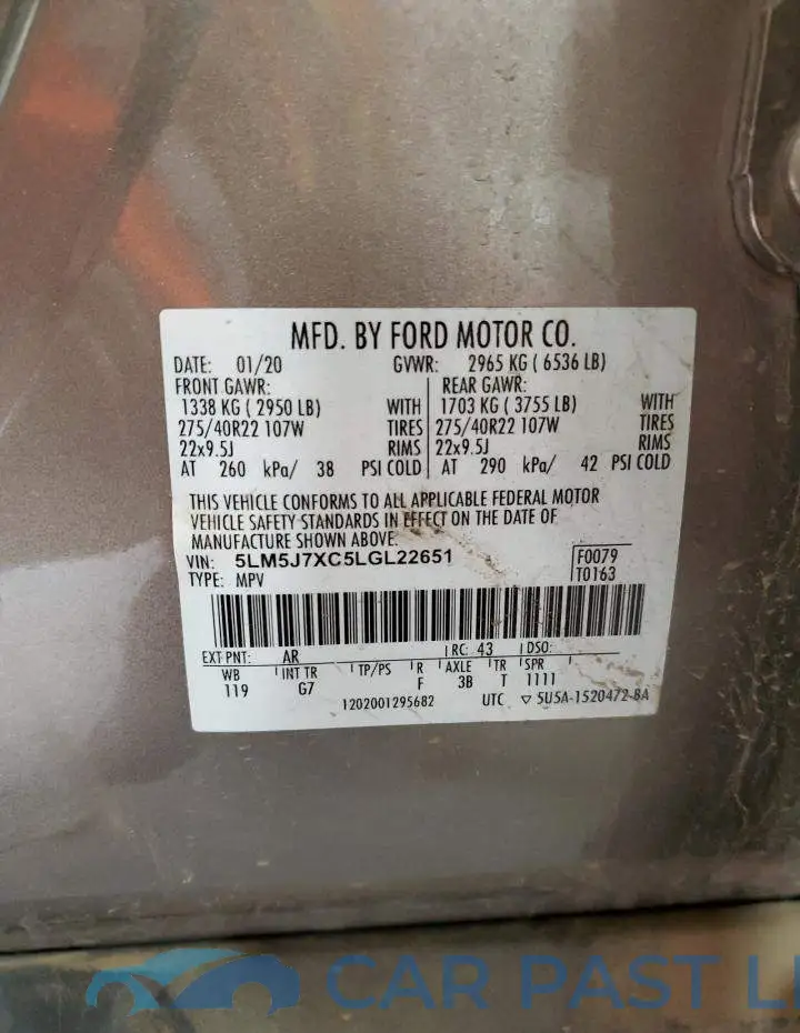 5LM5J7XC5LGL22651# 13