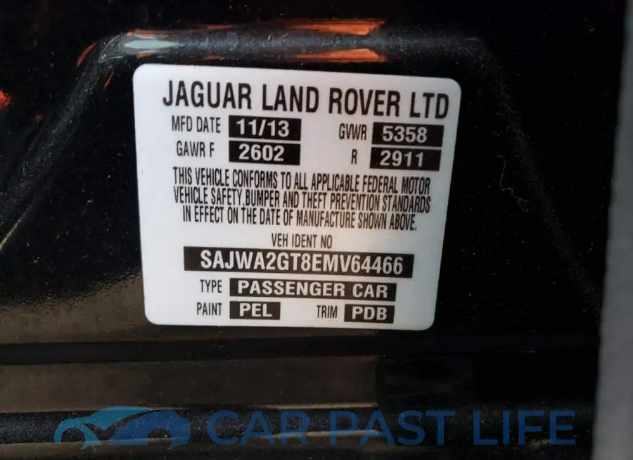 SAJWA2GT8EMV64466# 12