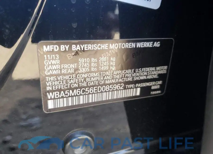 WBA5M6C56ED085962# 12
