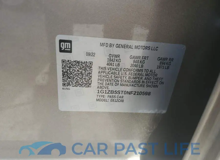 1G1ZB5ST0NF210598# 12