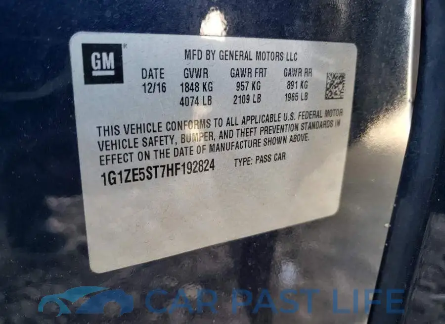 1G1ZE5ST7HF192824# 12