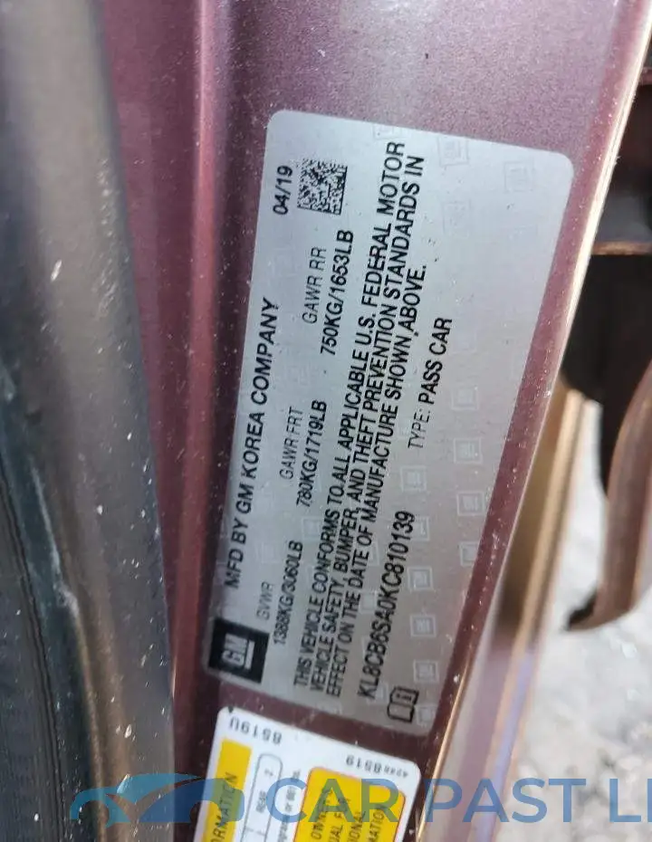 KL8CB6SA0KC810139# 13