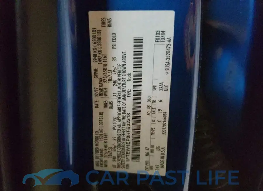 1FTEW1EP8HFB32318# 12
