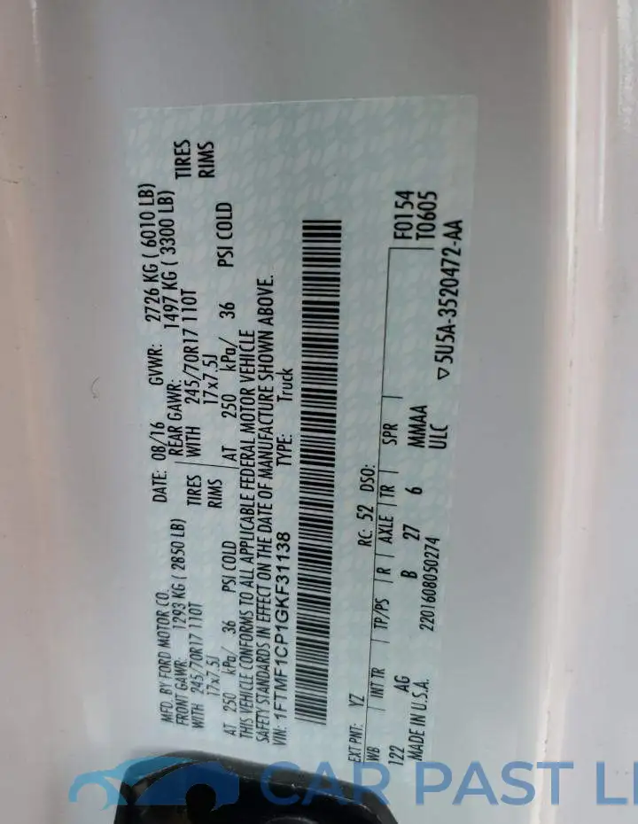 1FTMF1CP1GKF31138# 12