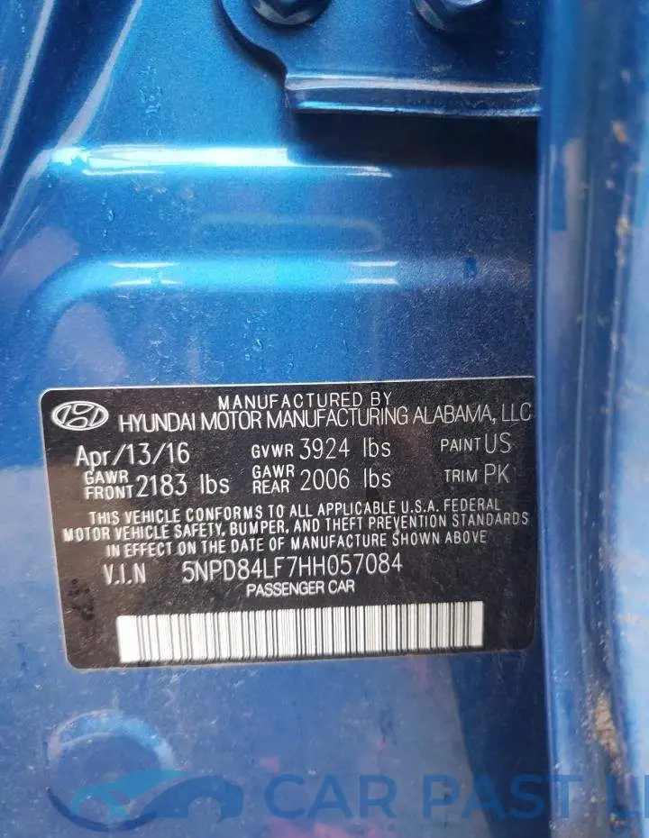 5NPD84LF7HH057084# 12