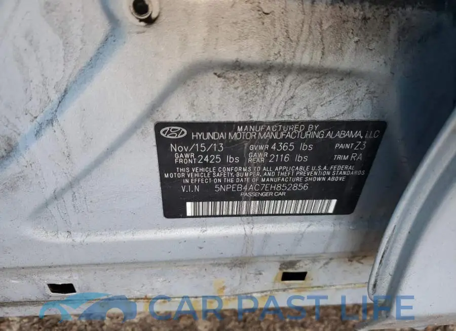 5NPEB4AC7EH852856# 10