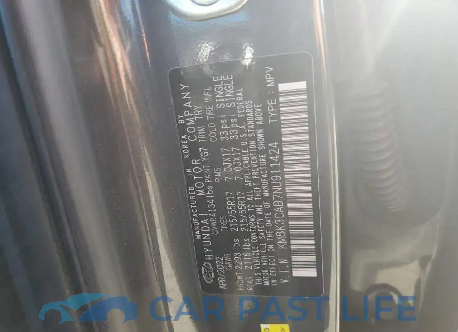 KM8K3CAB7NU911424# 12