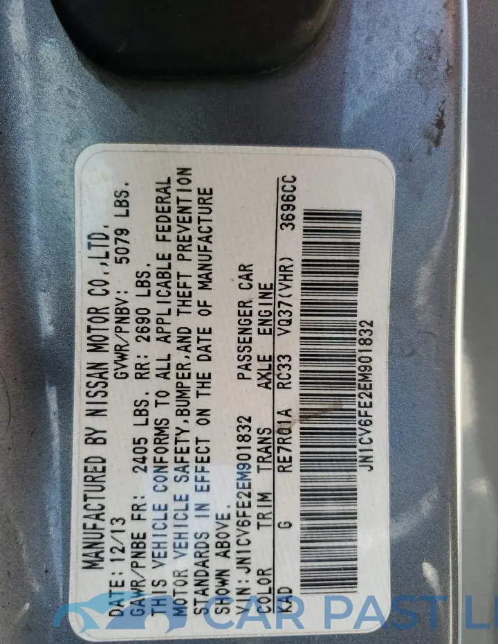 JN1CV6FE2EM901832# 12