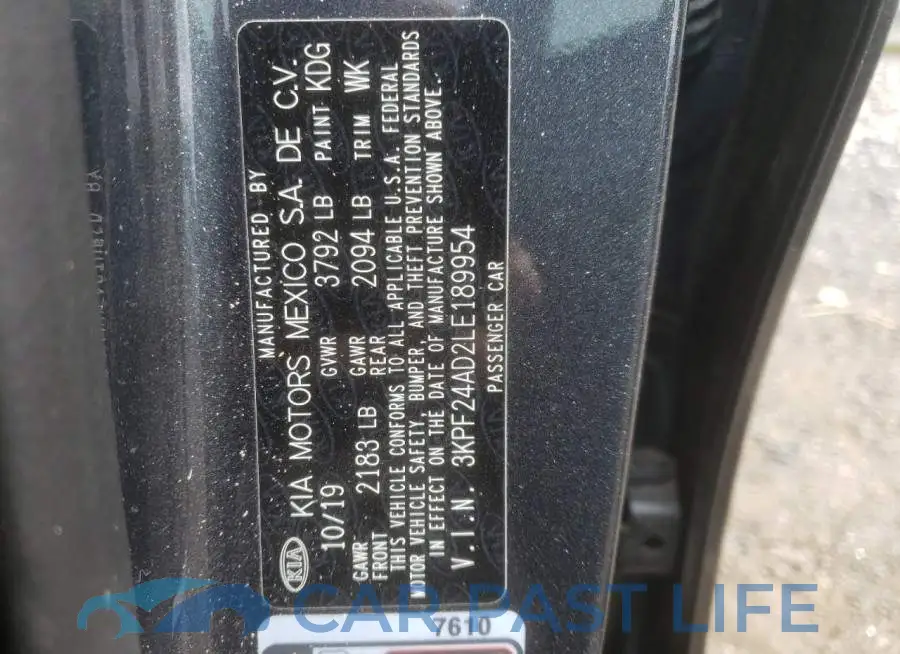 3KPF24AD2LE189954# 12