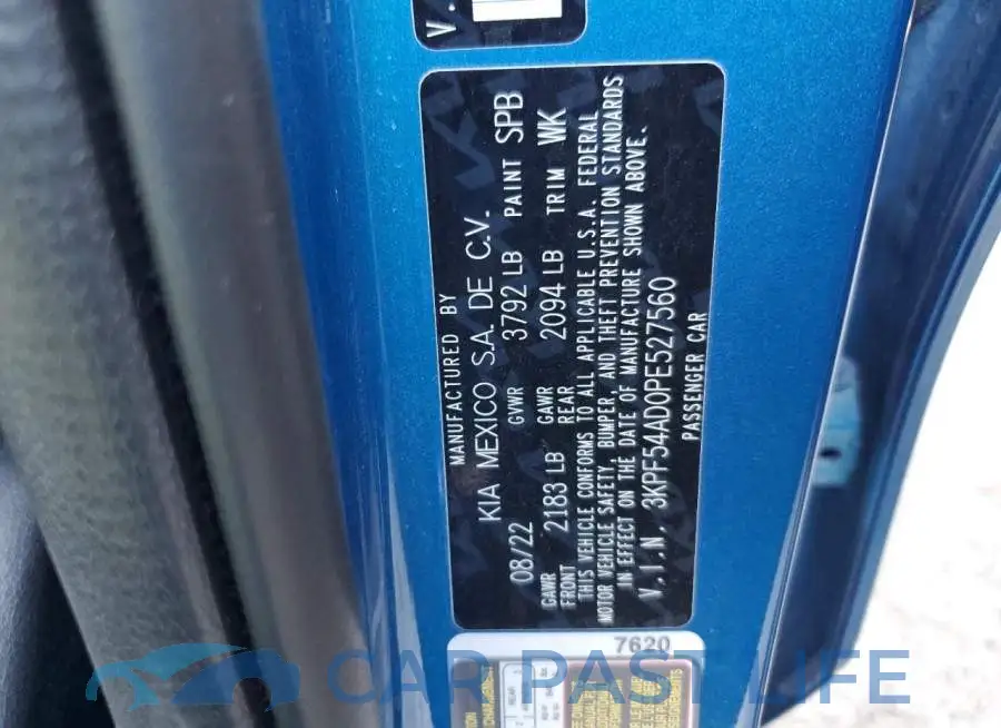 3KPF54AD0PE527560# 12
