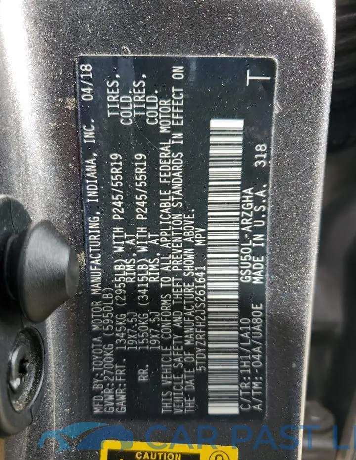 5TDYZRFH2JS261641# 13