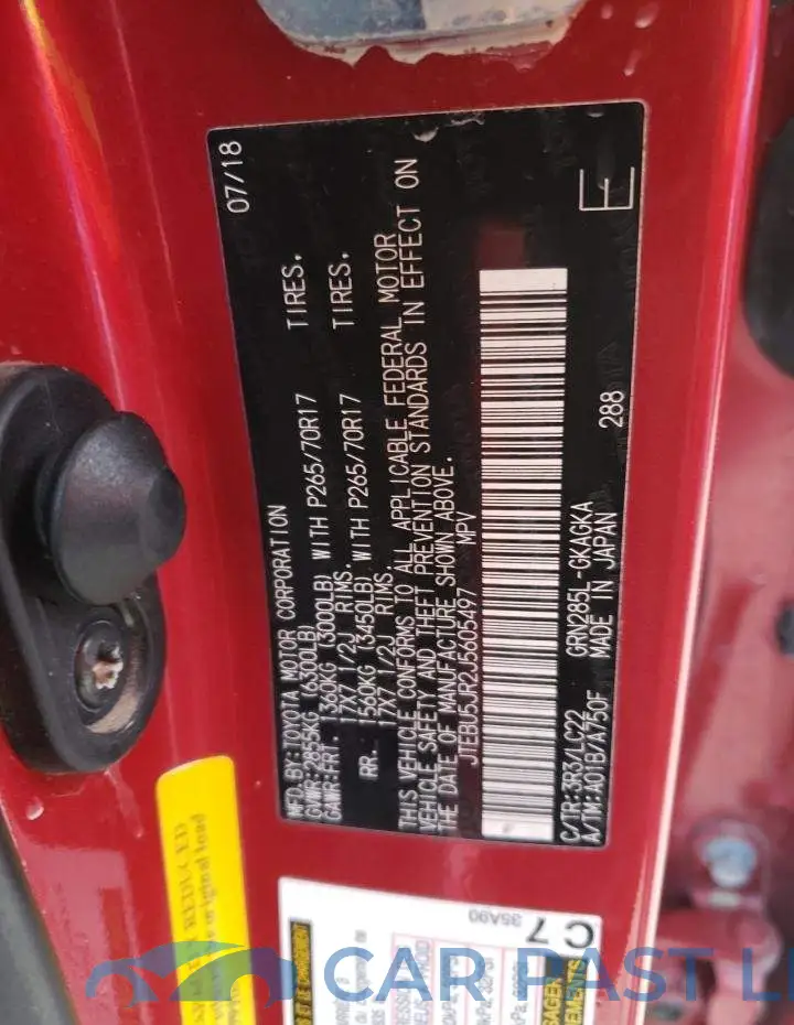JTEBU5JR2J5605497# 12