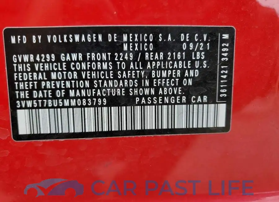 3VW5T7BU5MM083799# 12