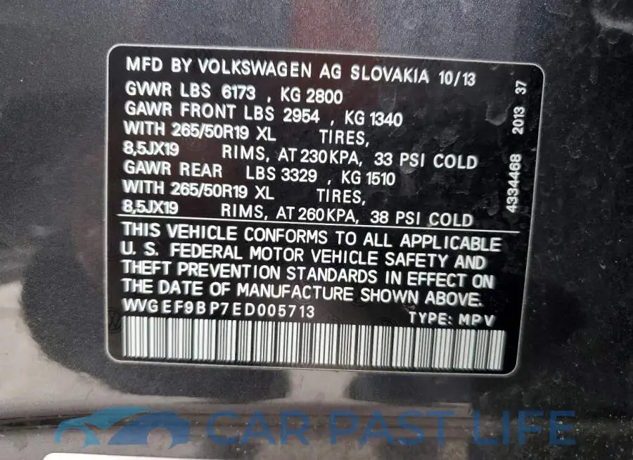 WVGEF9BP7ED005713# 12