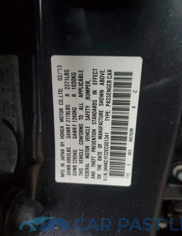 JH4KC1F32EC001341# 12