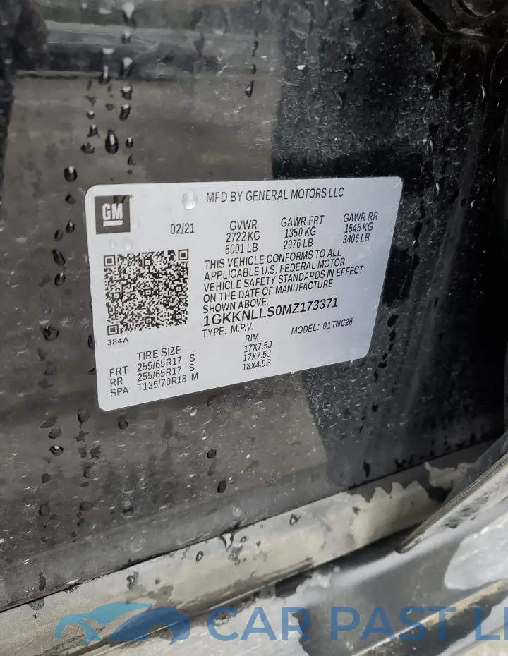 1GKKNLLS0MZ173371# 12