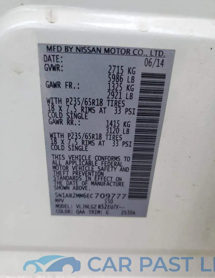 5N1AR2MM6EC709777# 13