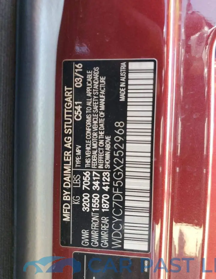 WDCYC7DF5GX252968# 12
