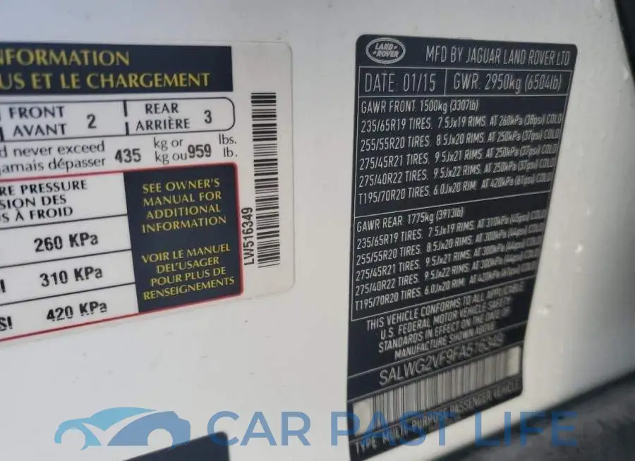 SALWG2VF9FA516349# 12