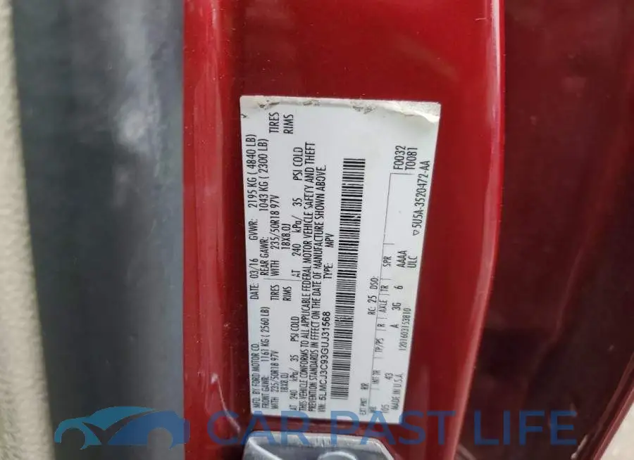 5LMCJ3C93GUJ31568# 12
