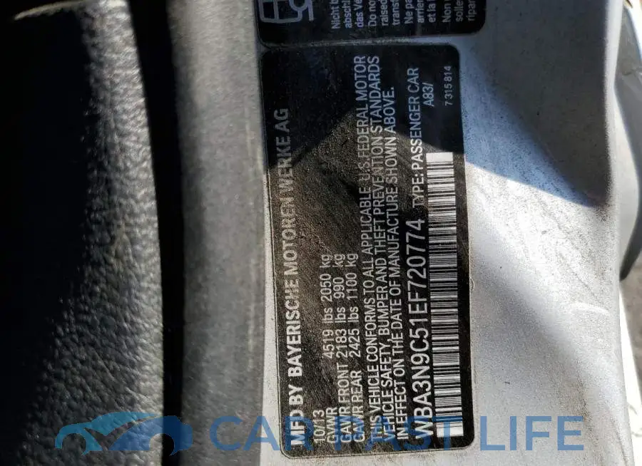 WBA3N9C51EF720774# 12