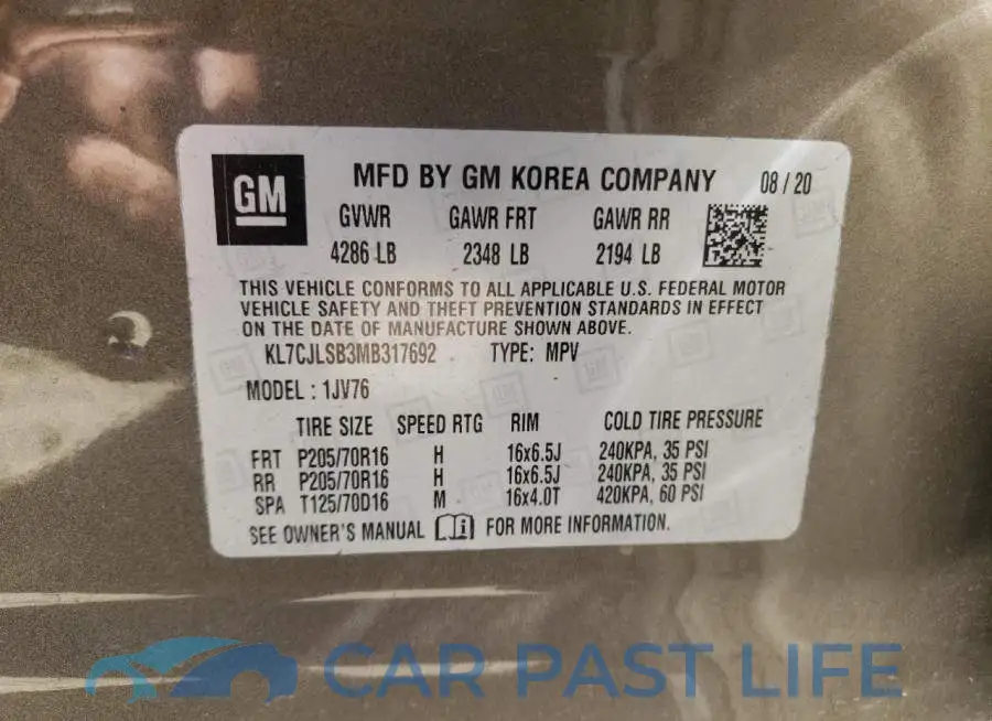 KL7CJLSB3MB317692# 13