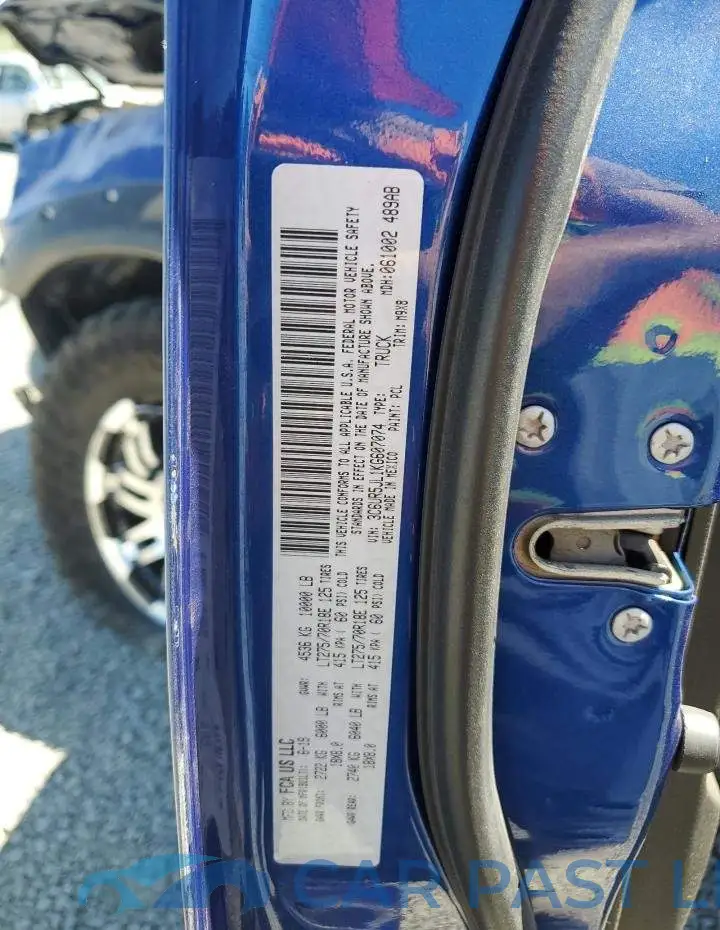 3C6UR5JL1KG607074# 12