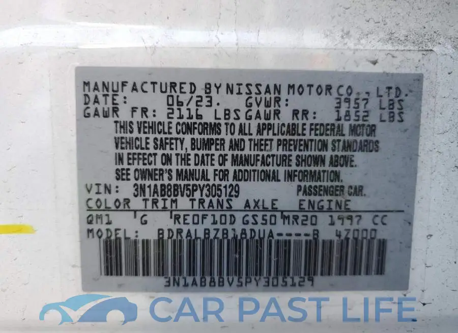 3N1AB8BV5PY305129# 12