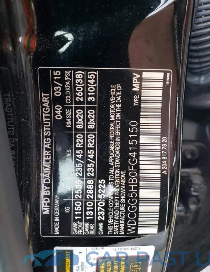WDCGG5HB0FG415150# 13