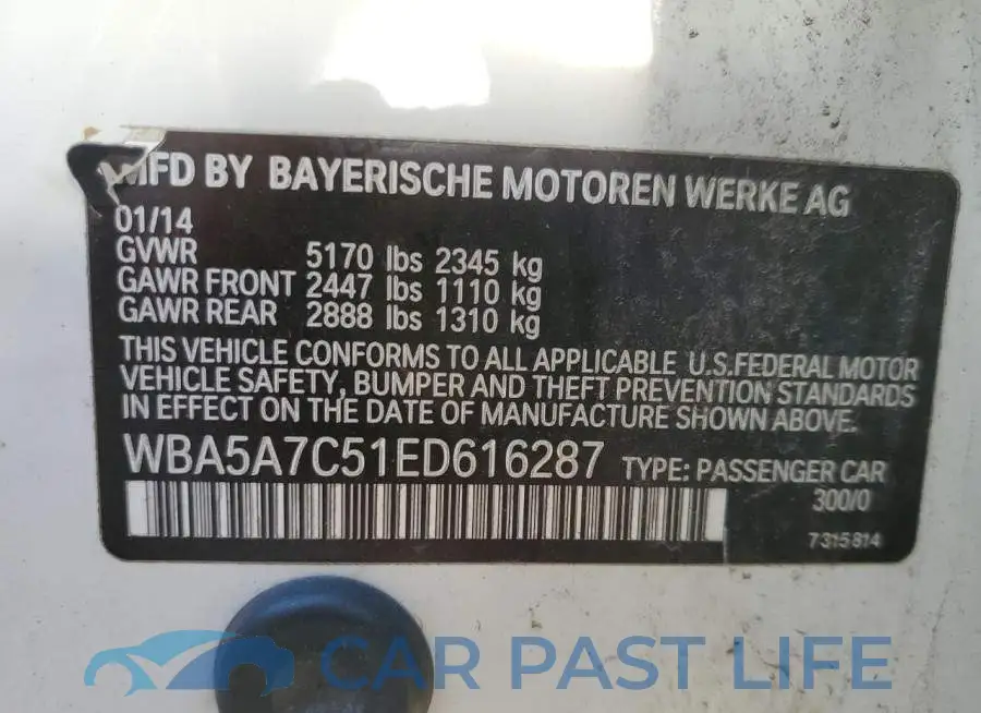 WBA5A7C51ED616287# 12