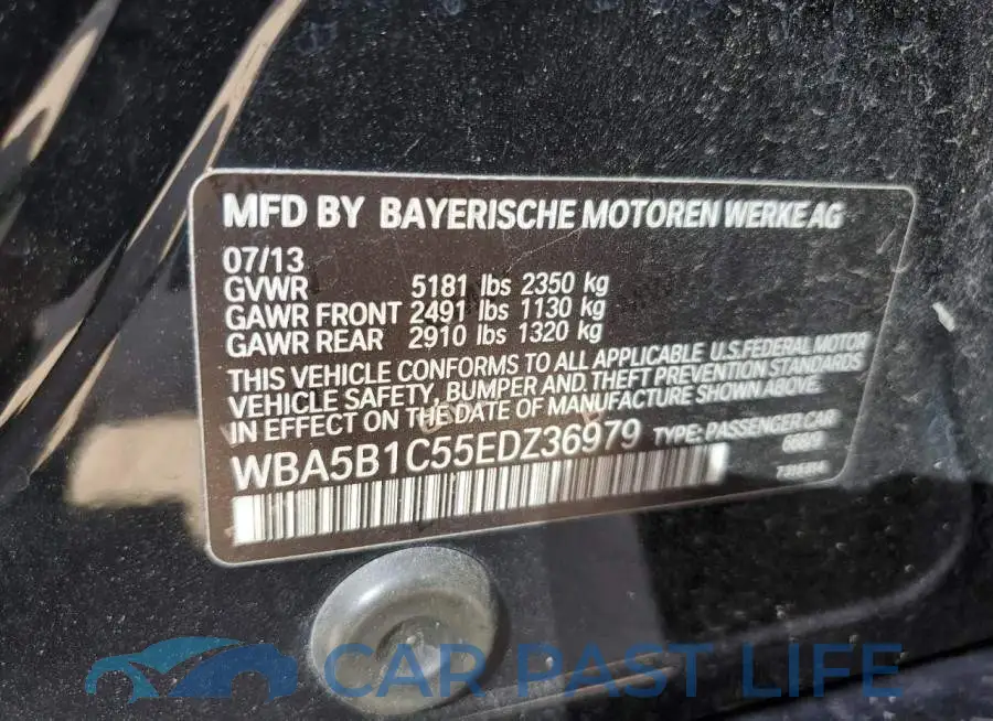 WBA5B1C55EDZ36979# 12