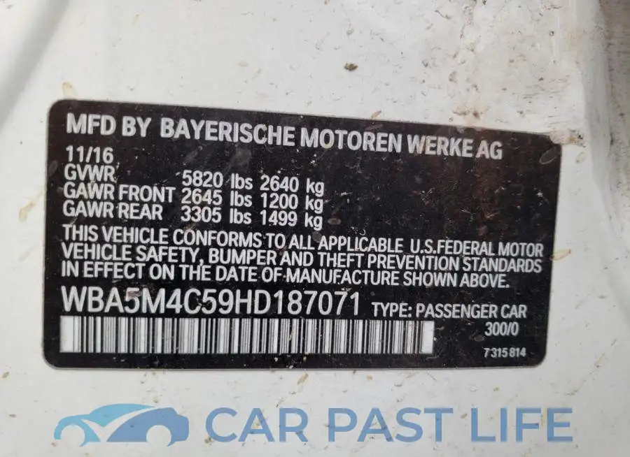 WBA5M4C59HD187071# 12